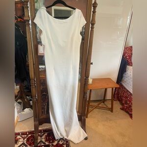 White Anthropology Floor Length gown